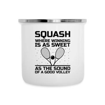 Squashspieler Squash Tennisspieler Raquetball Spor - Emaille-Tasse - Weiß - Vorne