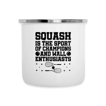 Squashspieler Squash-Tennisspieler Raquetball-Spor - Emaille-Tasse - Weiß - Vorne