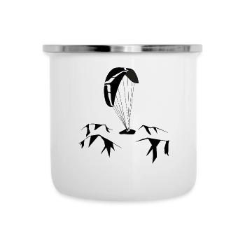 Gleitschirm - Emaille-Tasse - Weiß - Vorne