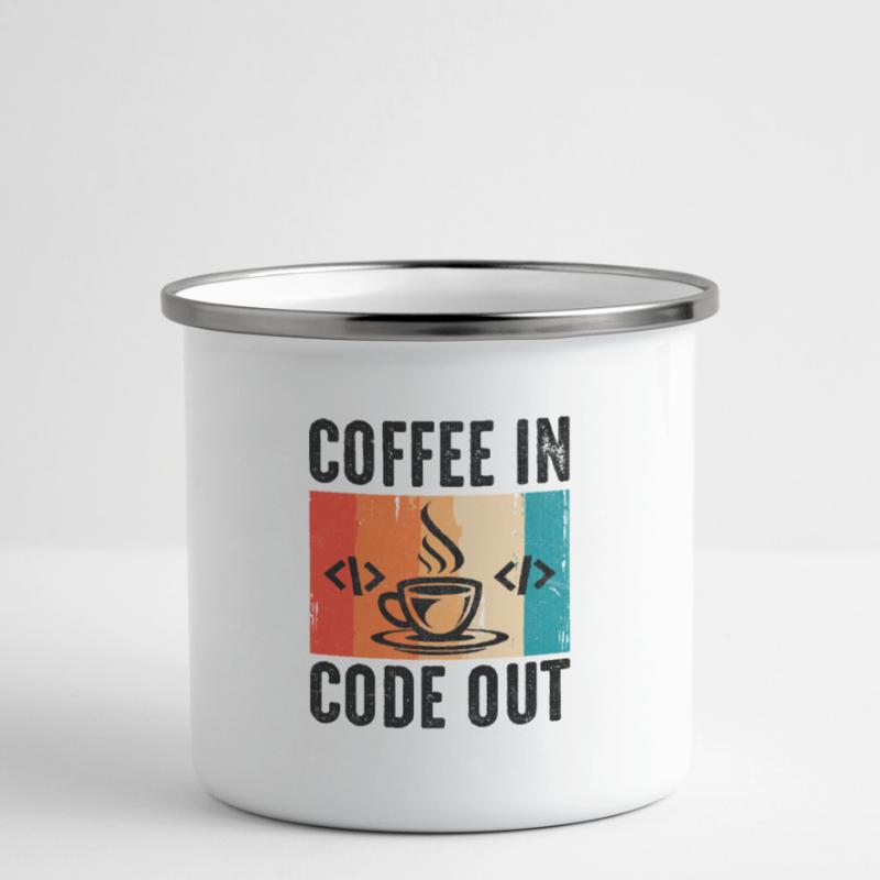 Café Codage Programmeur Codeur Développeur Nerd Coff Tasse émaillée