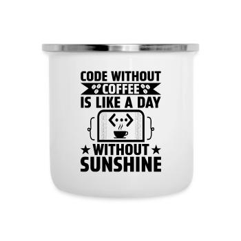 Kaffee-Codierung Programmierer Programmierer Entwickler Nerd Coff - Emaille-Tasse - Weiß - Vorne
