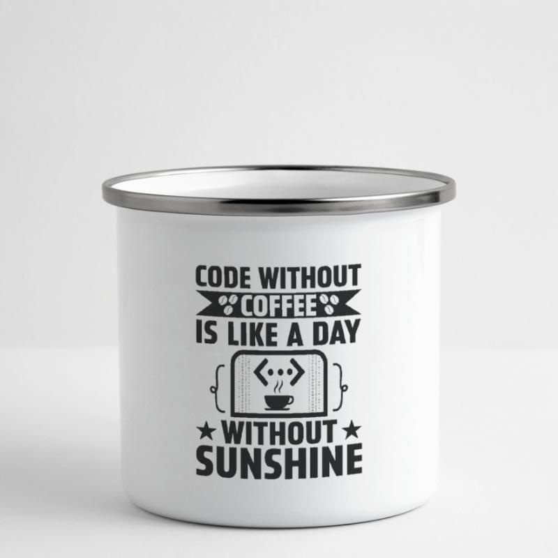 Café Codage Programmeur Codeur Développeur Nerd Coff Tasse émaillée