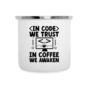 Kaffee-Codierung Programmierer Programmierer Entwickler Nerd Coff - Emaille-Tasse - Weiß - Vorne