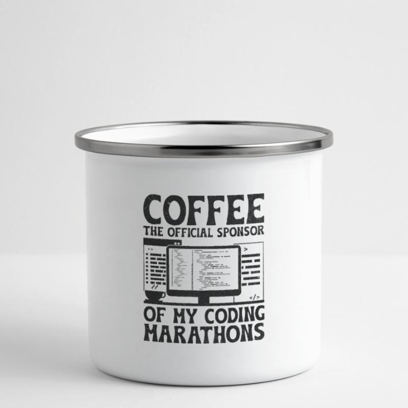 Café Codage Programmeur Codeur Développeur Nerd Coff Tasse émaillée