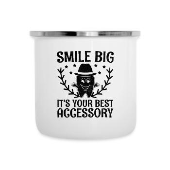Smile Big It's Your Best Accessory Dentist Dental - Camper Mug - white - Front