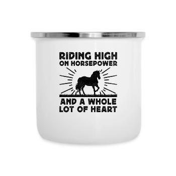 Vollblut Pferderennen Reiten Reitpferde - Emaille-Tasse - Weiß - Vorne