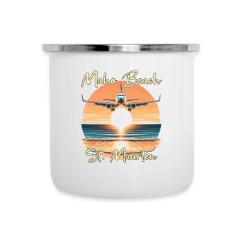 Airplane show over Maho Beach - Camper Mug - white - Front