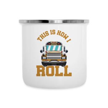 lustiges Busfahrer Schulbusfahrer Spruch Geschenk - Emaille-Tasse - Weiß - Vorne