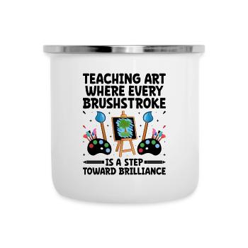 Art Teacher School Teacher Funny Art Teachers Scho - Camper Mug - white - Front