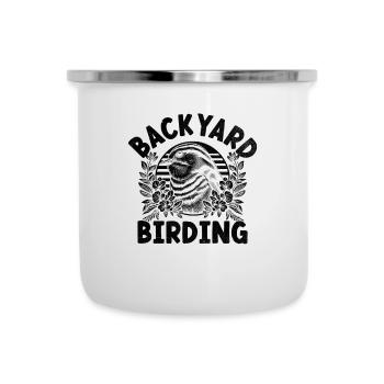 Backyard Birding Watching Birdwatching Birder - Camper Mug - white - Front