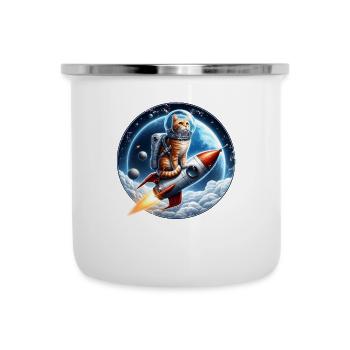 Astronaut Cat - Camper Mug - white - Front