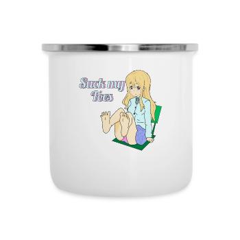 Suck my Toes - Emaille-Tasse - Weiß - Vorne