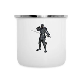 Ritter - Emaille-Tasse - Weiß - Vorne