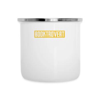 Booktrovert Für Buchliebhaber - Emaille-Tasse - Weiß - Vorne