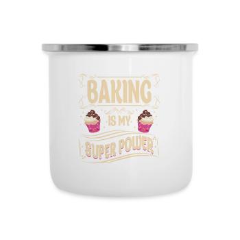 Baking is my superpower for bakers or baking - Camper Mug - white - Front