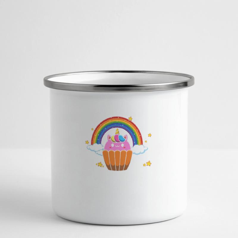 Einhorn Cupcake Für Bäcker Oder Backfans Emaille-Tasse
