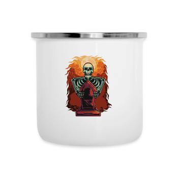 Skeleton Tombstone Halloween Costume Halloween - Camper Mug - white - Front