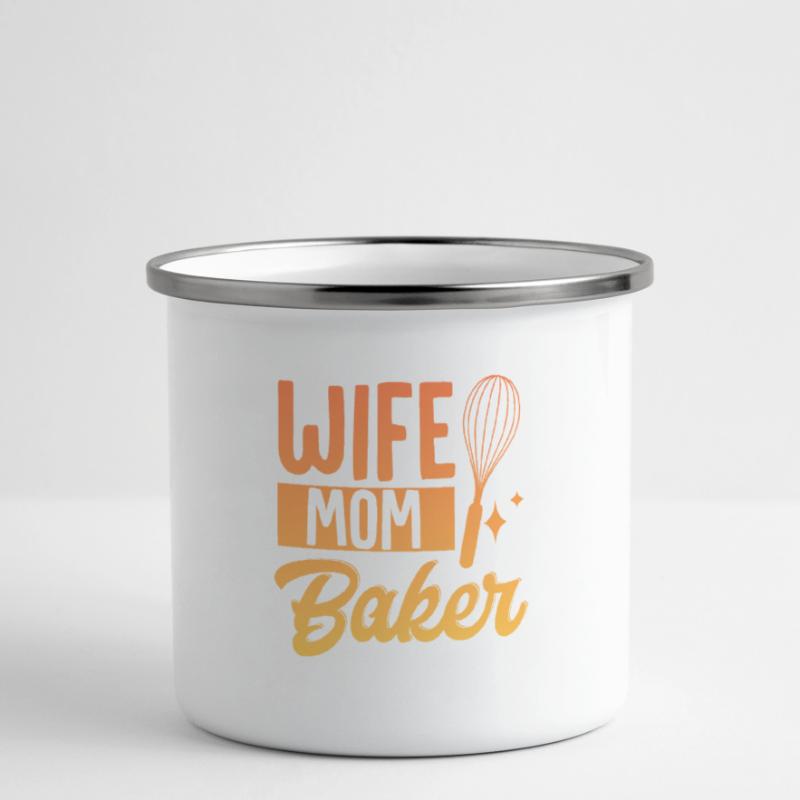 Bäcker Mama Mutter Backen Ehefrau Mama Bäcker Mutt Emaille-Tasse