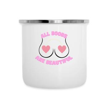 All Boobs are Beautiful - Emaille-Tasse - Weiß - Vorne