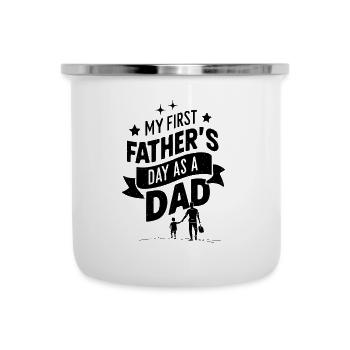 Ma première fête des pères Annonce de bébé papa - Tasse émaillée - blanc - Devant