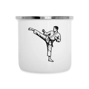 Kampfsport - Emaille-Tasse - Weiß - Vorne