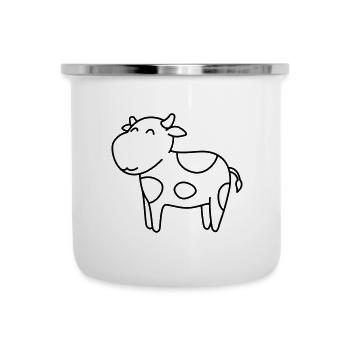 Cow Comic Animal - Camper Mug - white - Front