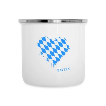 Bayern - Emaille-Tasse - Weiß - Vorne