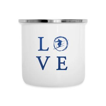 Skifahren Love Ski - Emaille-Tasse - Weiß - Vorne