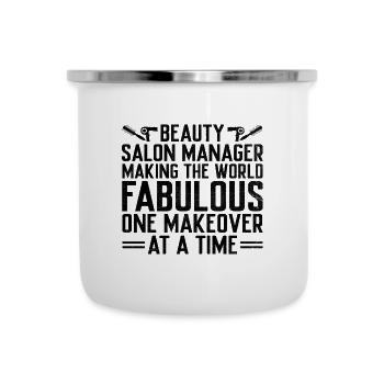 SPA-Manager Job Wellness Lustiges SPA-Management Sayi - Emaille-Tasse - Weiß - Vorne