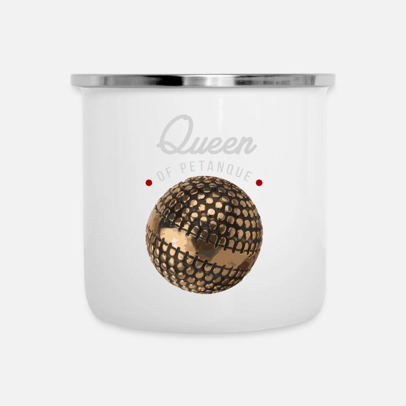 Queen of pétanque - Camper Mug - white