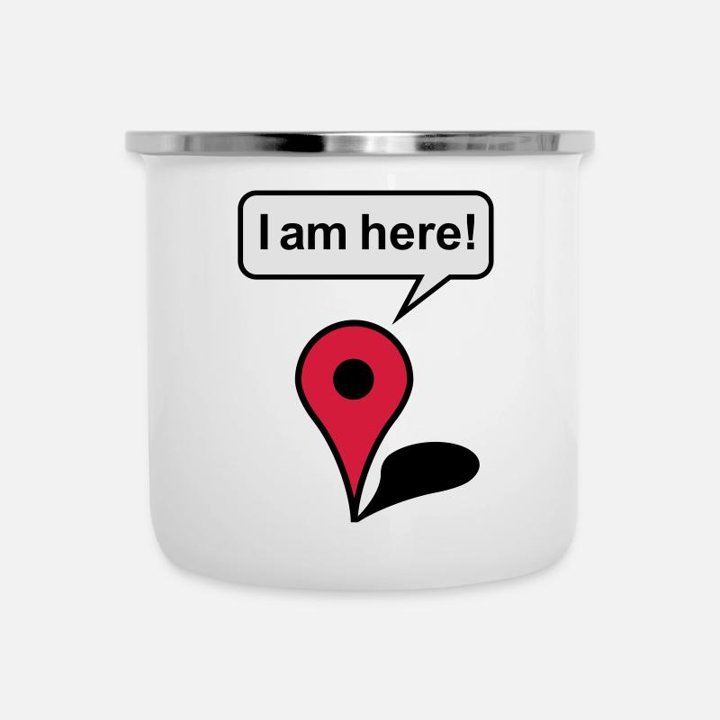 I am here! Google Maps - Camper Mug - white