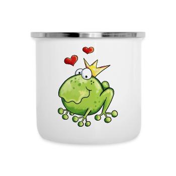 Frog In Love - Frogs - Heart - Camper Mug - white - Front