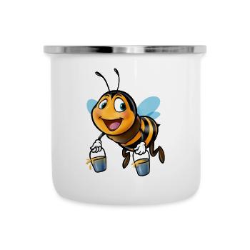 BEE-COOL-2 - Emaille-Tasse - Weiß - Vorne