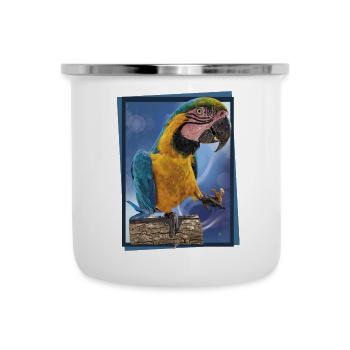 The blue and yellow macaw - Camper Mug - white - Front