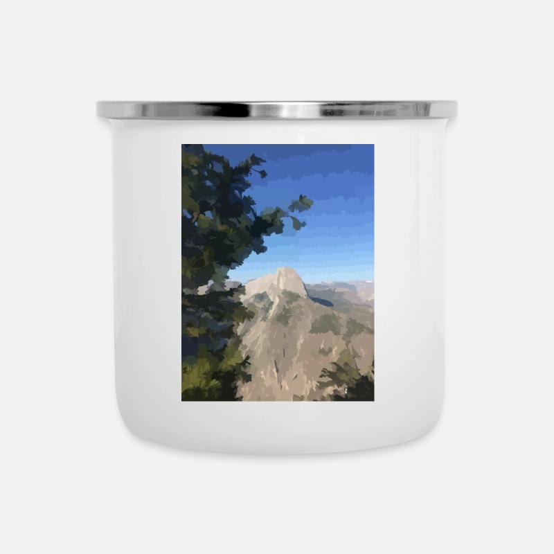 Half Dome - Emaille-Tasse - Weiß