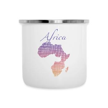 Africa - Emaille-Tasse - Weiß - Vorne
