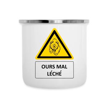 Ours mal léché - Tasse émaillée - blanc - Devant