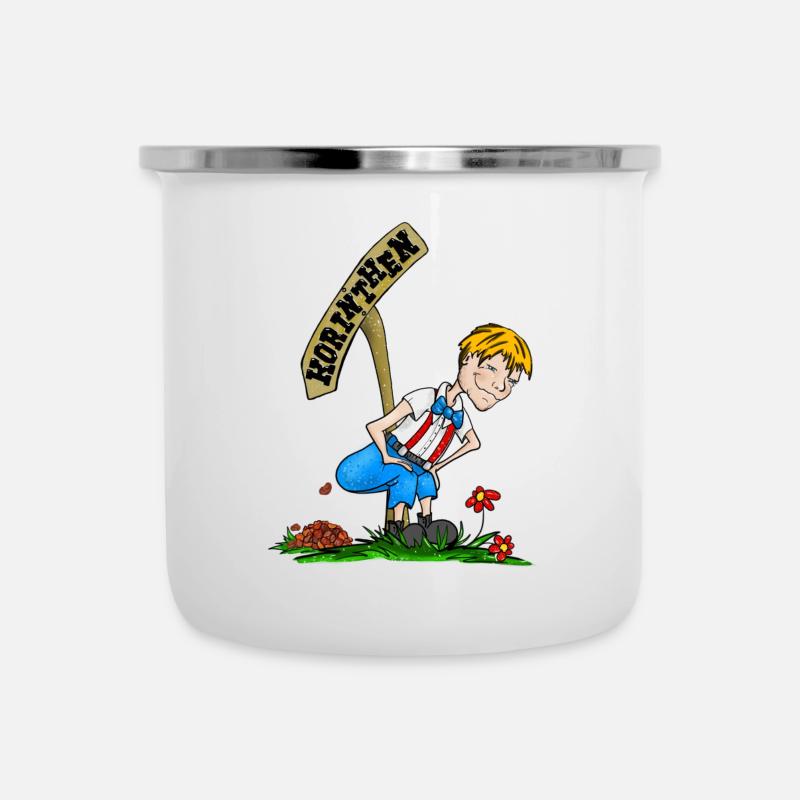 Korinthenkacker blond - Emaille-Tasse - Weiß