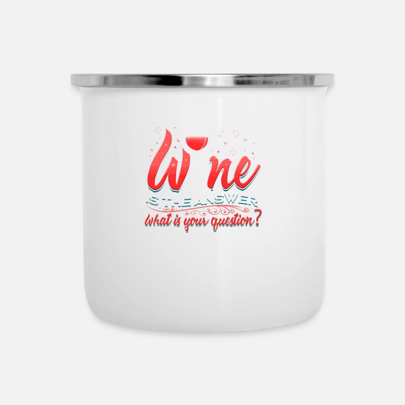 Winzer Wein Weinbauer Pfälzer Weinliebhaber - Emaille-Tasse - Weiß