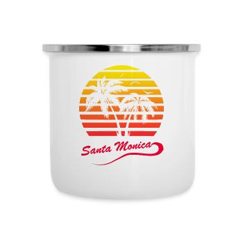 Santa Monica - Emaille-Tasse - Weiß - Vorne