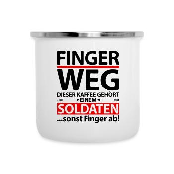 Soldat Abschiedsgeschenk Bundeswehr Abschied - Emaille-Tasse - Weiß - Vorne
