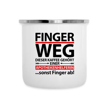 Apothekenhelferin PKA zum Abschied Kollegin - Emaille-Tasse - Weiß - Vorne