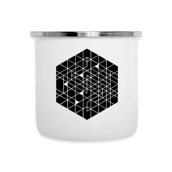 Quantum Runes Futhark 0 © Font Sign - Emaille-Tasse - Weiß - Vorne