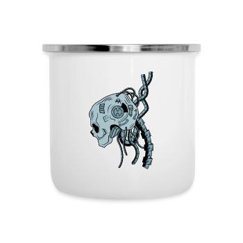Robot Skull - Camper Mug - white - Front