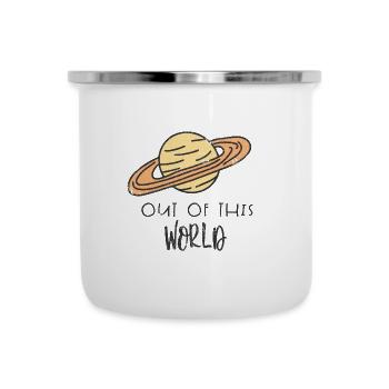 OUT WORLD AWAY EARTH SATURN PLANET UNIVERSE PLANETS - Camper Mug - white - Front