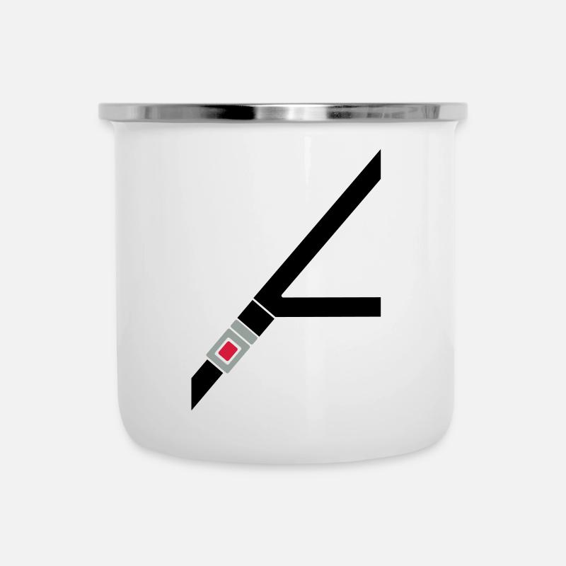 ceinture de sécurité - Tasse émaillée - blanc