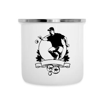 Petanque FLEX SHIELD - Emaille-Tasse - Weiß - Vorne