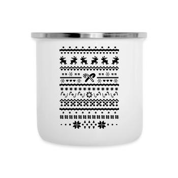 christmas sweater reindeer - Camper Mug - white - Front