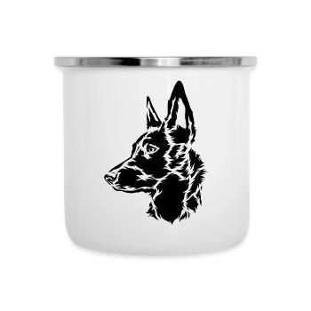 Malinois Schäferhund Holland Herder - Emaille-Tasse - Weiß - Vorne