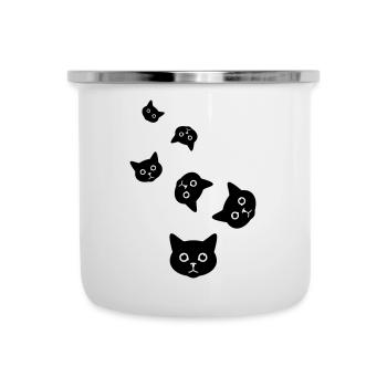 Cat head - Camper Mug - white - Front